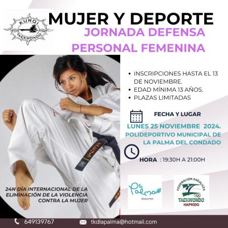 Imagen Jornada de Defensa Personal Femenina, deporte y mujer.